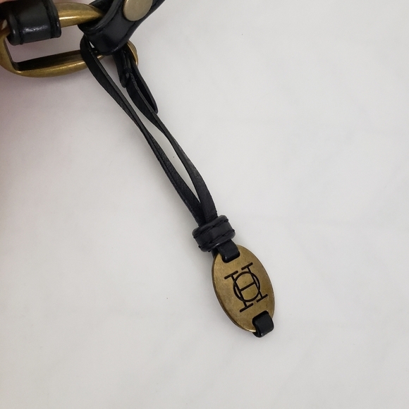 Olivia Harris black leather satchel bag multiple compartment - Picture 9 of 13